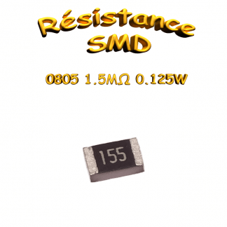 Résistance CMS 0805 1,5 MΩ 0,125W ±5%