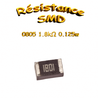 Résistance CMS 0805 1,8 kΩ 0,125 W ±1%