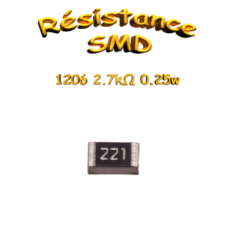 Résistance CMS 1206 2,7 kΩ 0,25 W ±1%