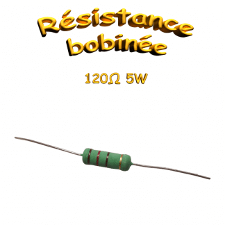Résistance bobinée 5W 120Ω ±5% -120R