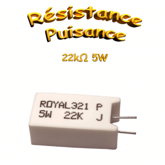 Résistance ciment bobinée 22 kΩ 5W ±5% - Axiale