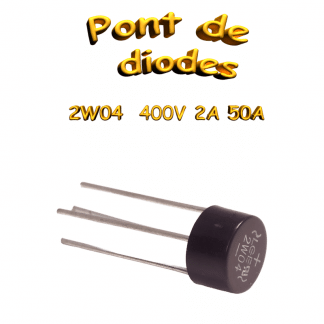 Pont redresseur monophasé 2A 400V 2W04