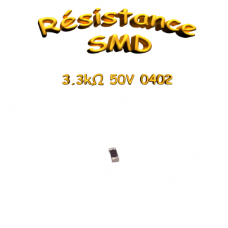 Résistance CMS 3,3 kΩ ±1% 0,063W 0402