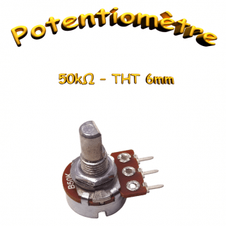 Potentiomètre carbone 50 kΩ 6mm axe simple tour