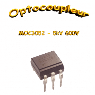Optocoupleur triac MOC3052 600V, tension d'isolation 5kV