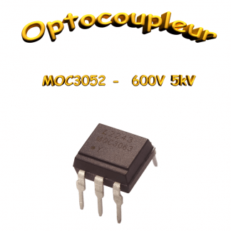 Optotriac MOC3063, déclenchement au passage par zéro, DIP-6, 600V