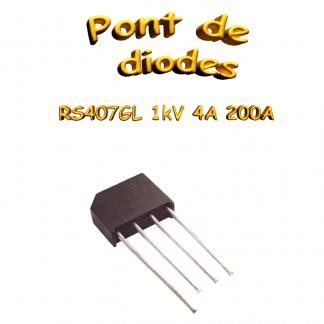 Pont redresseur monophasé 4A 1000V RS407GL
