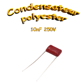 Condensateur film polyester MKT 10nF 250VDC THT
