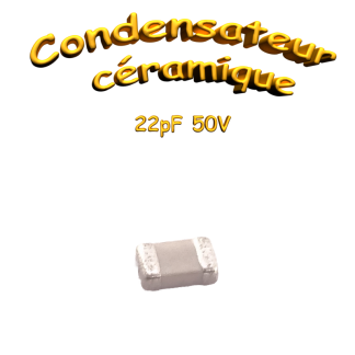 Condensateur MLCC SMD 0805 22pF 50V C0G