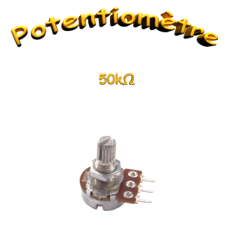 Potentiomètre à piste carbone, 50kΩ, 6mm, mono